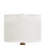 Lampe de table, base en rotin brun, 23 po, abat-jour tambour ivoire-131640941