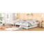 Full XL Over Queen Metal Bunk Bed With Trundle, White
