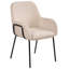 46cm H Boucle Upholstered Upholstered Back Armchair in Beige