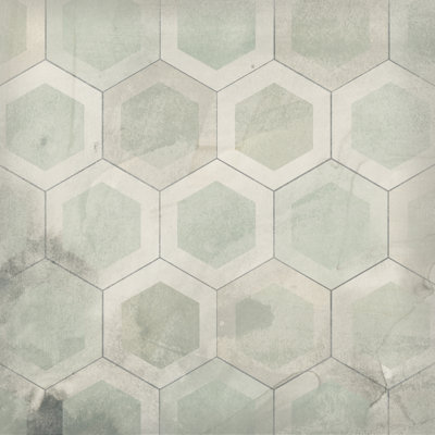 Hexagon Tile VII by June Erica Vess - Wrapped Canvas Painting