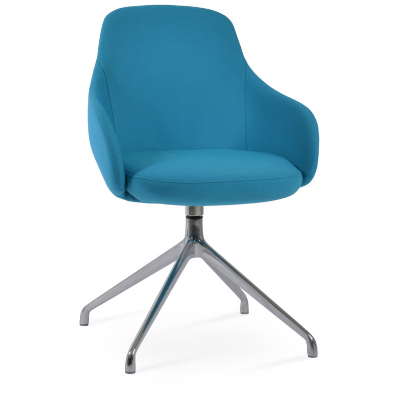 Chaise avec accoudoirs en métal Gazel, Gris clair
