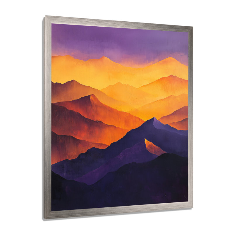 Gherarda - Paysages, art mural, salon, H 40 po x l 30 po, Impression de cadre photo, Argent argent
