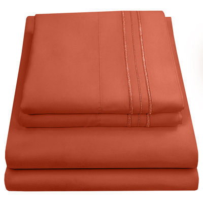 Luxurious Classic Soft Solid Microfiber Sheet Set, Various Colors and Sizes