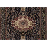 Hand-Knotted High-Quality Black and Rust Area Rug