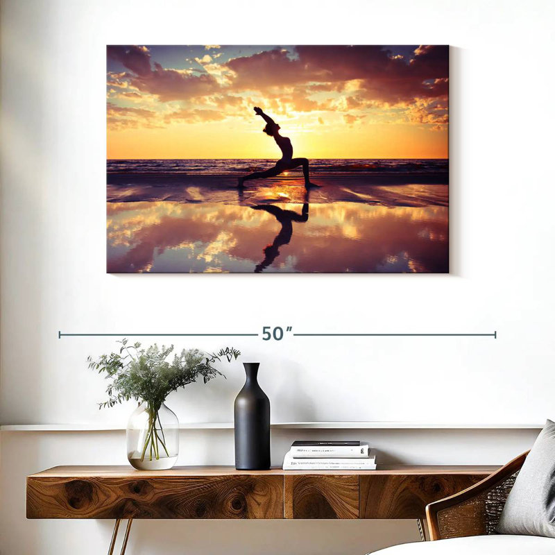 Kerrick yoga au coucher du soleil, H 26 po x l 39 po