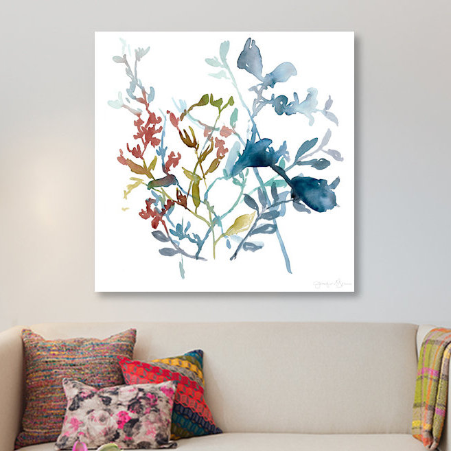 «Bloom Array II» par Jennifer Goldberger, reproduction d'art sur toile, H 12 po x l 12 po x P 1,5 po