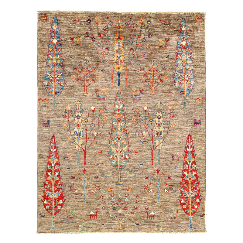Abstract Area Rug in Gray