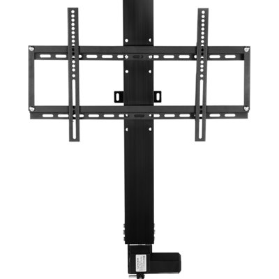 Élévateur motorisé pour téléviseur jusqu'à 60 pouces (152 cm), course de 31 pouces (79 cm), hauteur réglable de 42 à 73 pouces (107 à 185 cm), capacité de 132 livres (60 kg), conception en alliage d'aluminium de haute qualité.