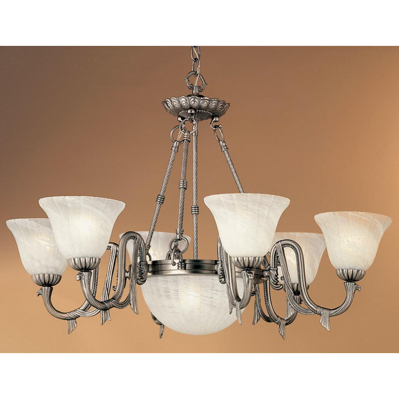 Lustre gris classique/traditionnel 8 lumières Fackler
