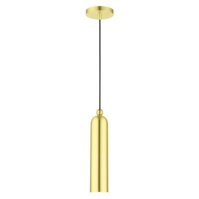 Hanne 1-Light Dimmable Metal Cylinder Pendant