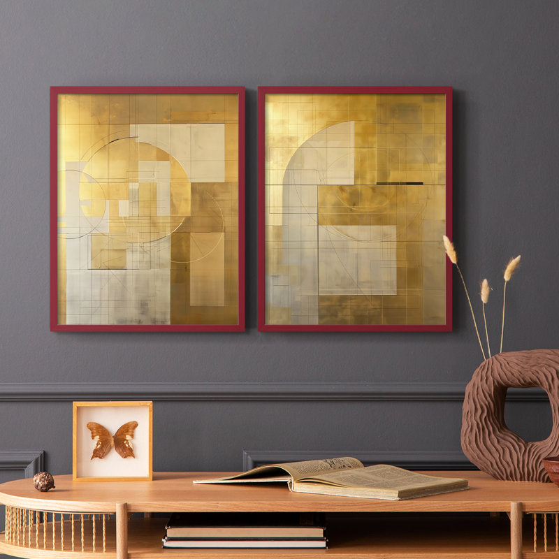 ABSTRACT Series C III - Reproduction encadrée de qualité supérieure - prête à être accrochée - aucun clou requis - aucun clou requis