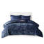 Édredon en velours bleu marine pour lit double / grand lit, grand, doux et élégant de luxe bleu marine, courtepointe, chaud