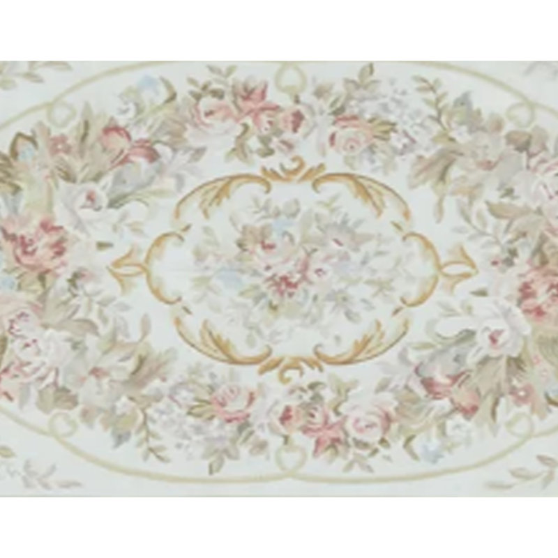 Tapis rouge et gris noué à la main de haute qualité