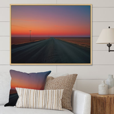 «Sunset Road Landscape I», reproduction sur toile