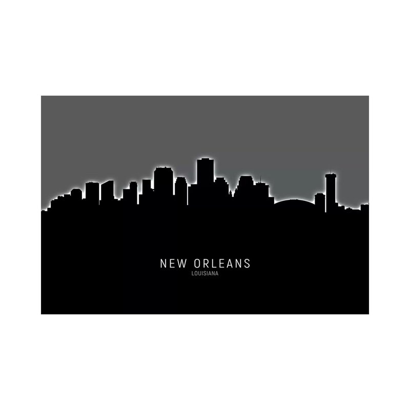 New Orleans Louisiana Skyline by Michael Tompsett - Wrapped Canvas Print, 20.32 cm H x 30.48 cm W