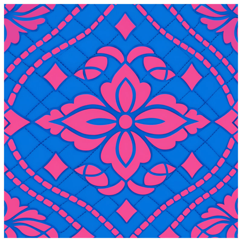 Couvertures florales bleues, 60in W x 80in H