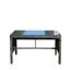 Table basse d'extérieur 1 table basse avec verre trempé transparent