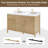 Felix  55" Fully Assembled Double Bathroom Vanity Set With Solid Surface White Granite Top and Backsplash