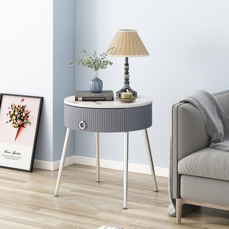 Ensemble de tables de bout Palbo, Argent, gris