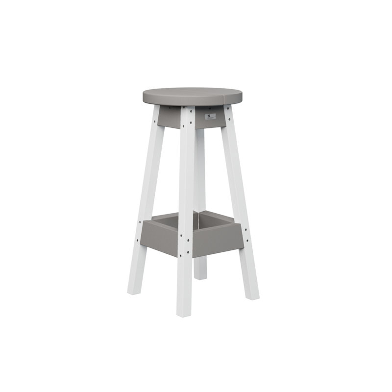 Berlin Gardens Outdoor Bar Stool, Light Grey, 30"