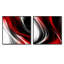 Ensemble de 2 collages carrés rouges et noirs Infinite Ripples-82398420-82398419
