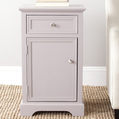 Evangelyne Solid Wood End Table with Storage