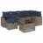 Coussin bleu marine / structure grise est en rupture de stock