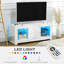 Meuble télé ultrabrillant avec lumières DEL pour téléviseurs de 55 po ou moins - blanc