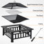 Hearthfolk Square Charcoal and Wood Burning Fire Pit-1781964589-1857195231