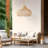 Kloe Outdoor Rattan Pendant Light - 24" Natural Brown Dome 1-Light Polished Handwoven Adjustable Light Fixture For Covered Patio, Porch in Modern, Traditional, Boho & Coastal Style-405726488-405726481
