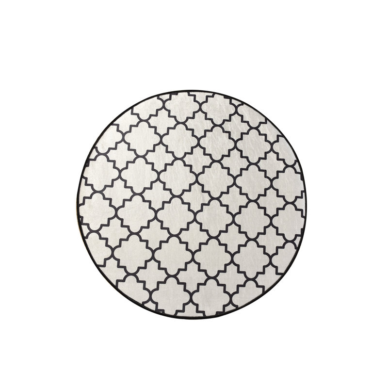 Tapis rond luxueux, 55,1 pouces de diamètre, 100% polyester, hauteur des poils de 0,4 pouce | Antibactérien, antidérapant sous la surface, lavable en machine à 86 ° F | Parfait pour le salon, la chambre à coucher et les aires de jeux pour enfants