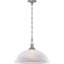Luminaire suspendu simple suspendu en nickel brossé 1 lumière avec abat-jour en verre albâtre Ibtissem-2139812063