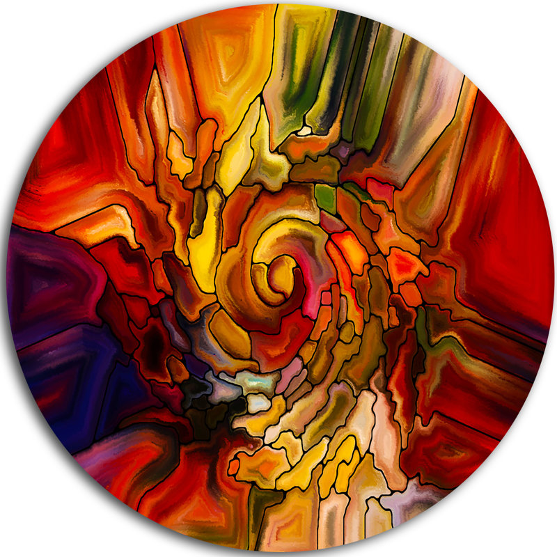 « illusions of badigeonned glass », impression sur métal, H 36 po x l 36 po x P 1 po