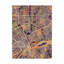 « détroit michigan city map ii », impression sur toile tendue-1625631495