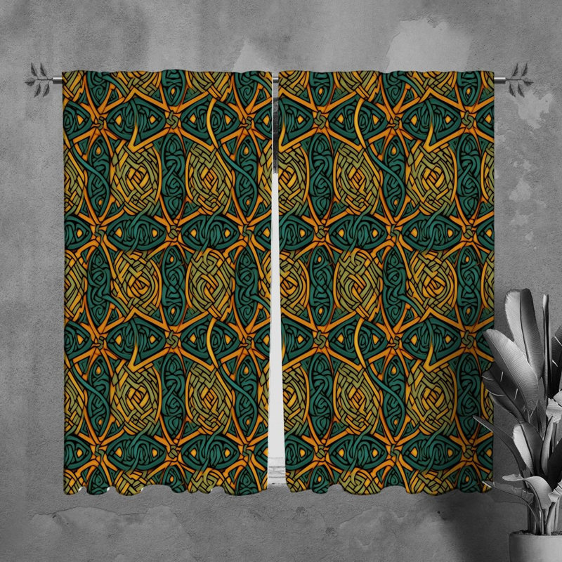 Theadora Polyester Room Darkening Curtain Pair, L 40 po x L 61 po