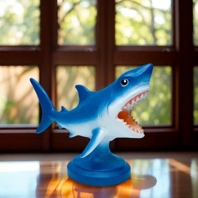 Lampe de table en résine bleue
