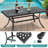  Outdoor Coffee Table, All-weather Cast Aluminum 42" Rectangle Patio Coffee Table, 220 Lbs Heavy Duty Patio Side Table For Balcony Poolside Deck Garden & Indoor Use, Dark Bronze