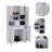 Della 90 Kitchen Pantry, One Drawer, Multiple Cabinets, Two Open Shelvess -White
