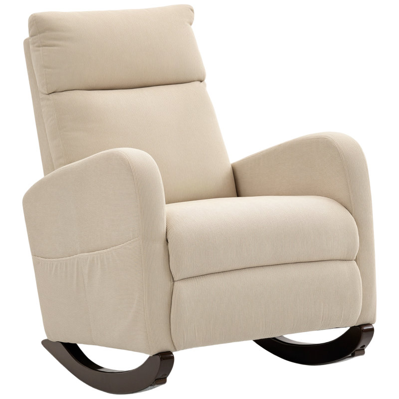 Solid Wood Rocking Chair, Beige