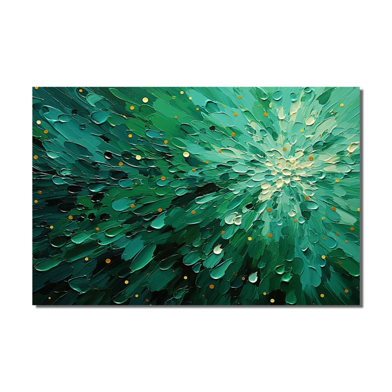 Emerald Euphoria II - Paysage abstrait, impression d'art mural