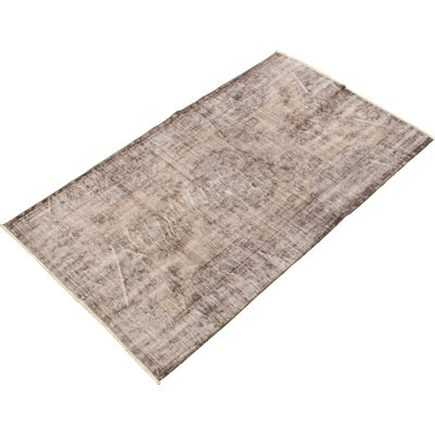 One-of-a-Kind 4'8" x 8' 1980s Rectangle Wool Area Rug in