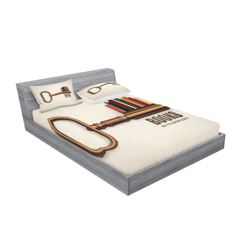 Multicolore drap-housse et coussin décoratif Ambesonne, Ensemble de draps pour très grand lit californien