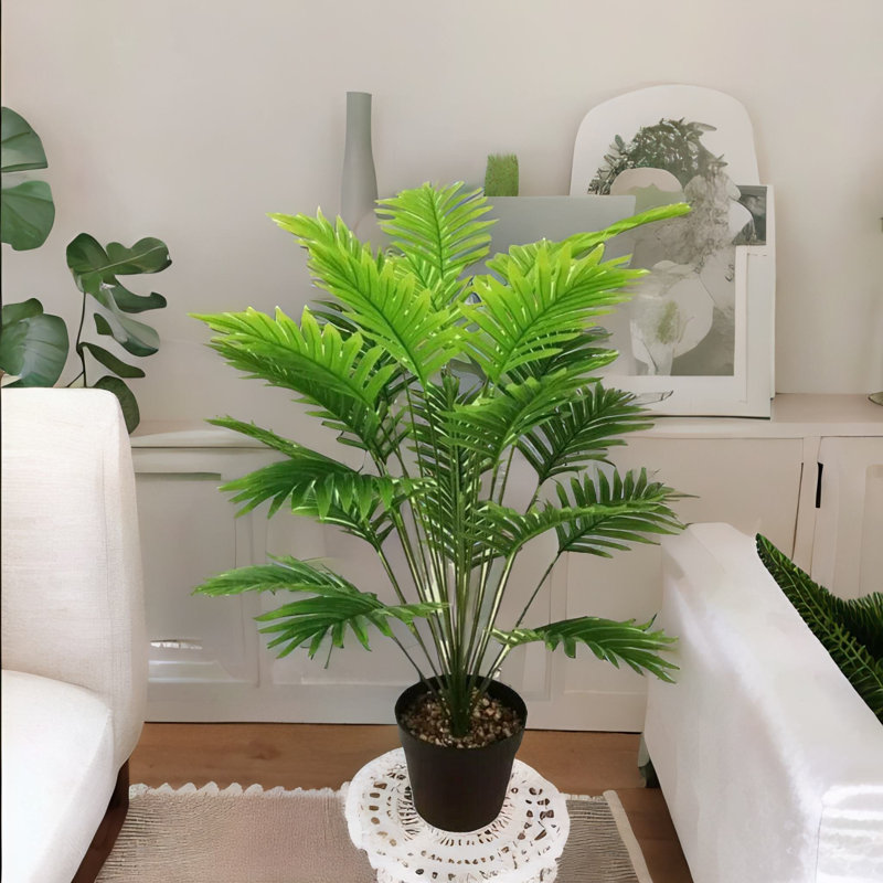 72cm Faux Palm Plant in Freestanding