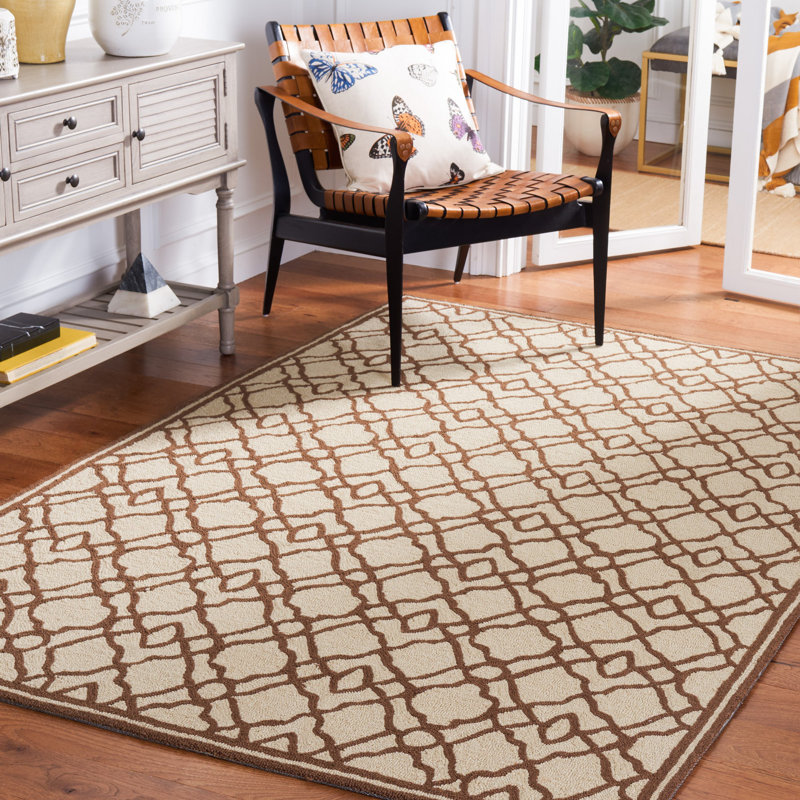 Childers Hand Hooked Performance Southwestern Rug, Rectangle 5' x 7'
