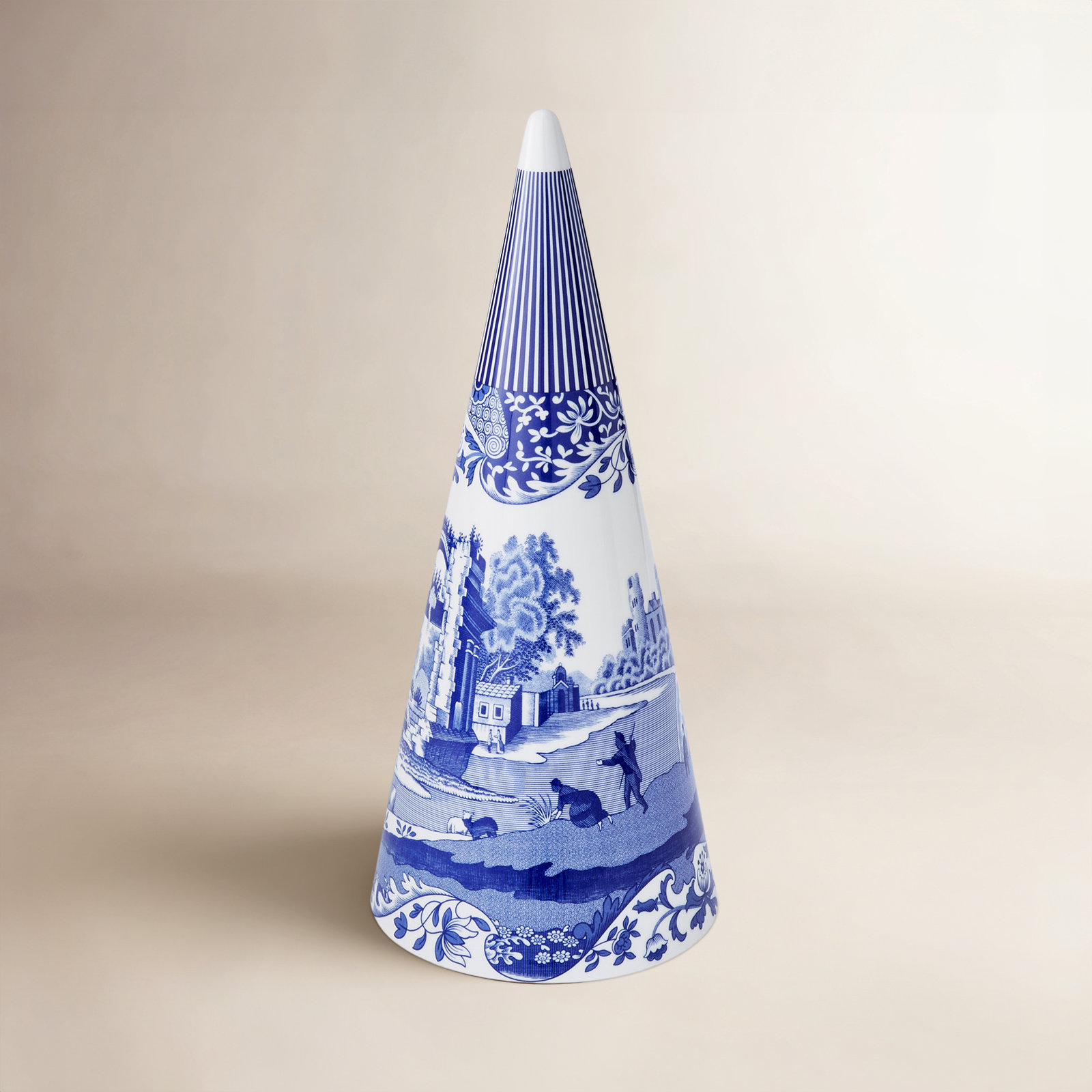 Spode Blue Italian Tabletop Topiary Tree