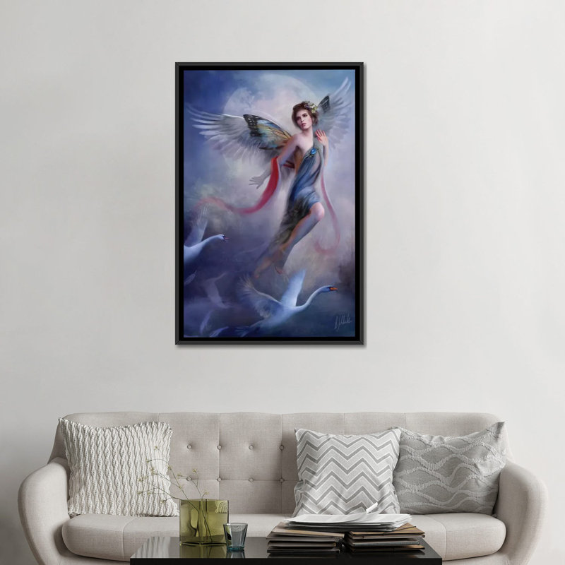 « ode », impression sur toile, H 26 po x l 18 po x P 1,5 po, Toile avec cadre noir