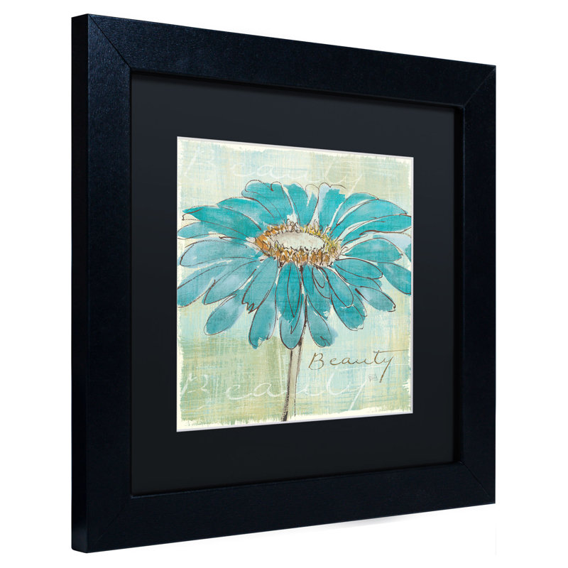 «Spa Daisies I» par Chris Paschke, reproduction d'art sur toile, H 11 po x l 11 po, Noir