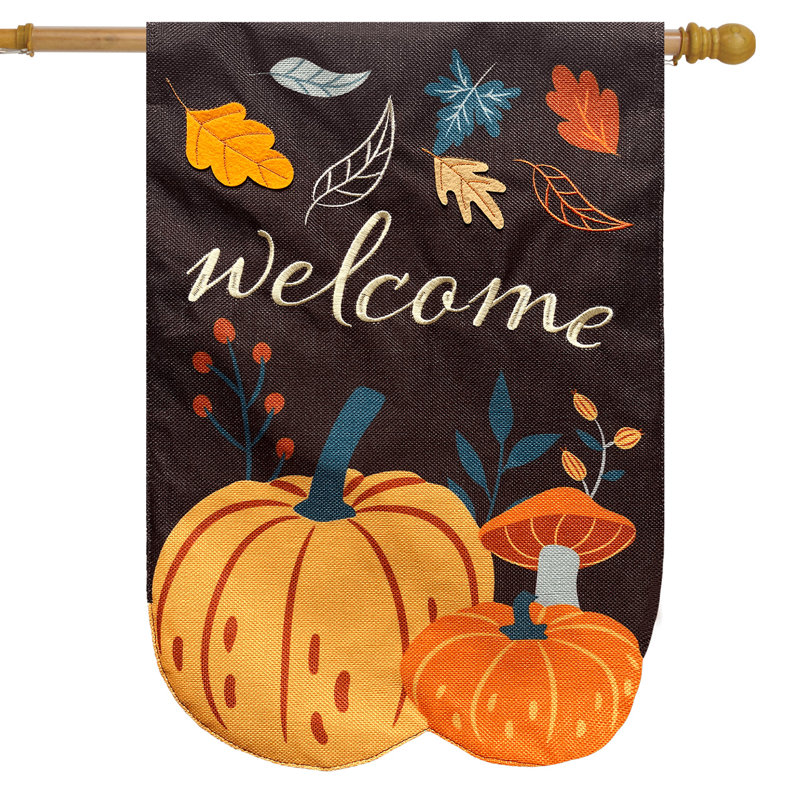 Drapeau des citrouilles et des champignons