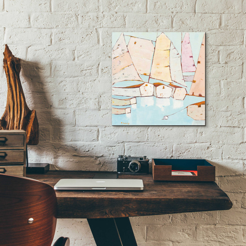 «Moored» par Phyllis Adams, H 12 po x l 12 po x P 0,13 po
