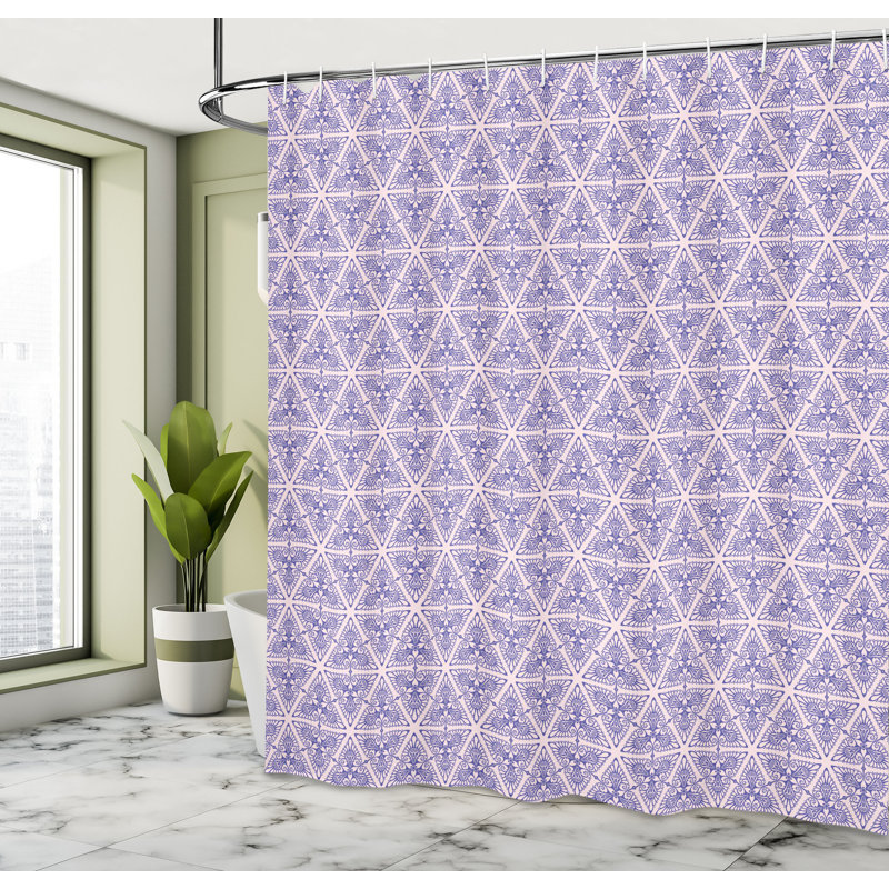 Ensemble de rideau de douche + crochets, H 69 po x l 70 po, Quartz blanc